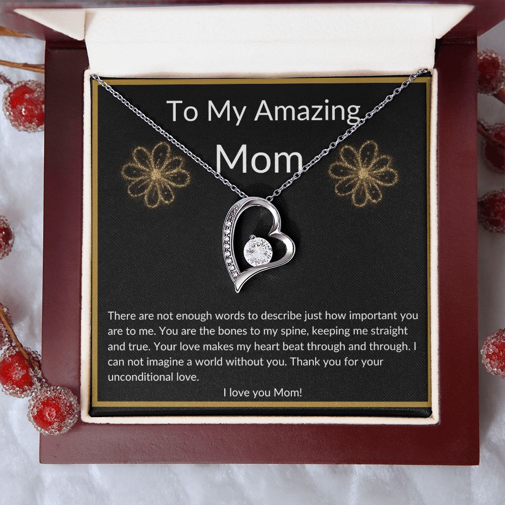 My Amazing Mom Heart Necklace