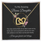 To My Amazing Bonus Daughter Interlocking Heart Necklace