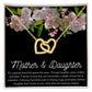 Mother & Daughter Interlocking Heart Necklace