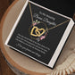 To My Amazing Bonus Daughter Interlocking Heart Necklace