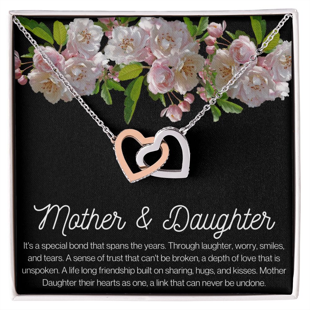 Mother & Daughter Interlocking Heart Necklace