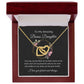 To My Amazing Bonus Daughter Interlocking Heart Necklace