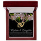 Mother & Daughter Interlocking Heart Necklace