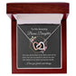 To My Amazing Bonus Daughter Interlocking Heart Necklace