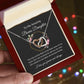 To My Amazing Bonus Daughter Interlocking Heart Necklace