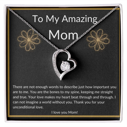My Amazing Mom Heart Necklace